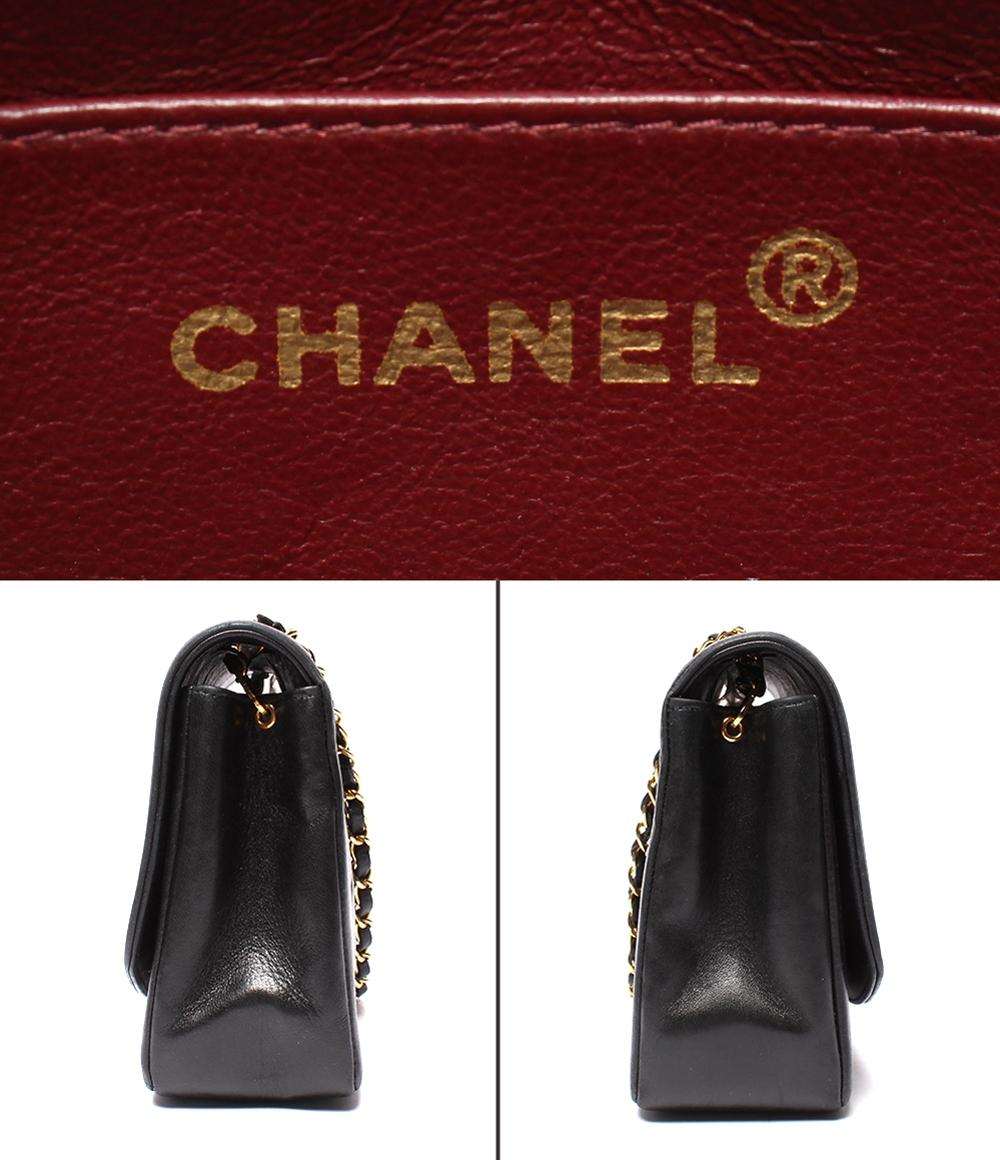 CHANEL チェーンショルダーバッグ ダイアナ 25 ラムスキン 2番台 ゴールド金具 シングルフラップ シングルチェーン マトラッセ レディース シャネル