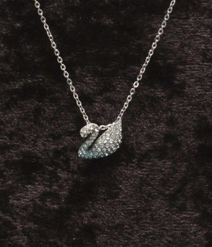美品 SWAROVSKI ネックレス スワンモチーフ 白鳥モチーフ レディース スワロフスキー