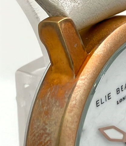 ELIE BEAUMONT 腕時計 クオーツ ホワイト EB816 レディース エリービューモント