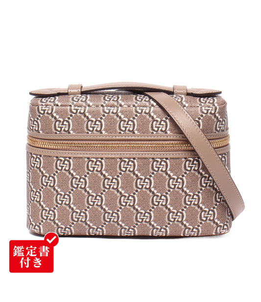 美品 GUCCI 2WAY ハンドバッグ ショルダーバッグ 肩掛け 斜め掛け バニティバッグ GGシャドウ 795058 2149 レディース グッチ