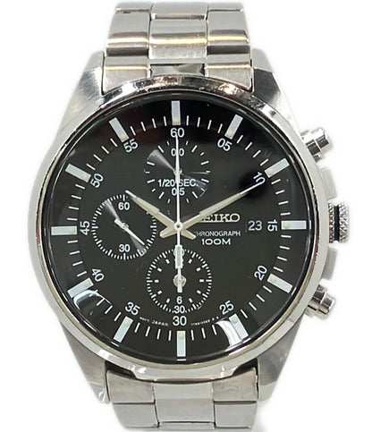 SEIKO 腕時計 クオーツ ブラック 7T92-0ME0 メンズ セイコー