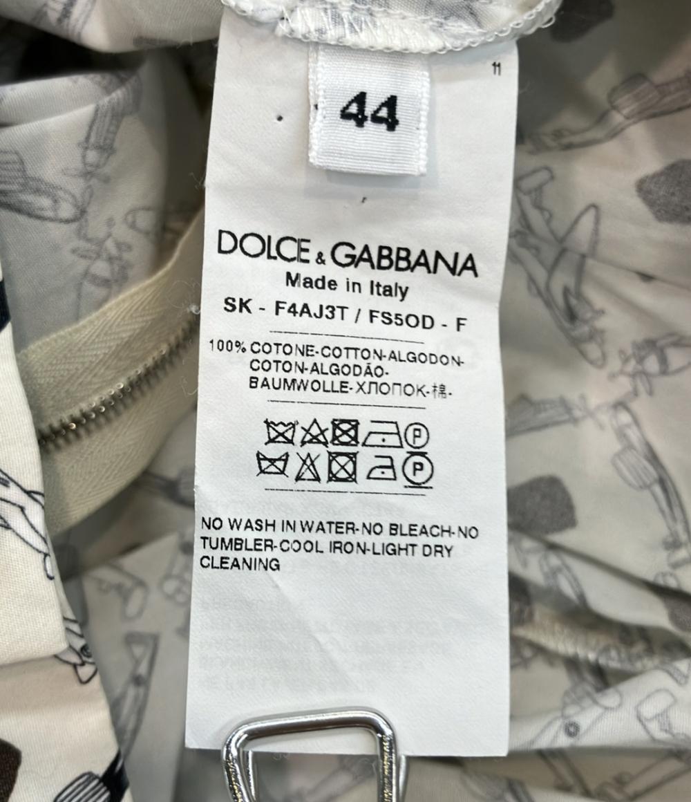 美品 ドルチェアンドガッバーナ フレアスカート 飛行機柄 レディース SIZE 44 (L) DOLCE&GABBANA
