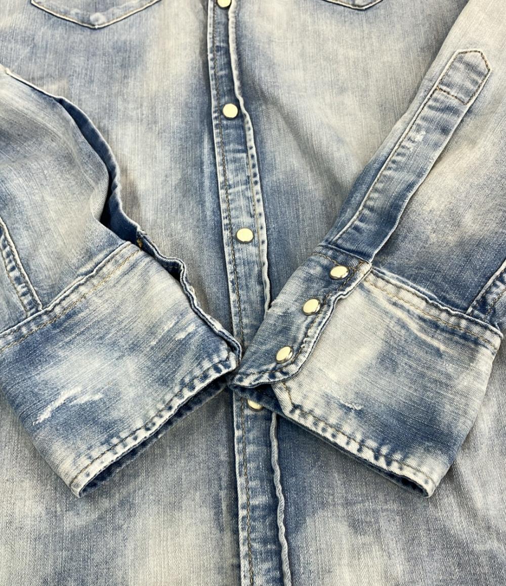 DSQUARED2 長袖 デニムシャツ ダメージ加工 メンズ SIZE 44 (S) ディースクエアード