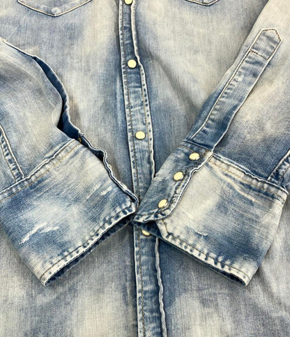 DSQUARED2 長袖 デニムシャツ ダメージ加工 メンズ SIZE 44 (S) ディースクエアード