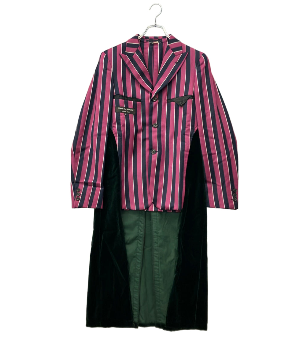 COMME des GARCONS HOMME PLUS ジャケット 燕尾 フロントボタン スパンコール ロング リバーシブル 18SS DISCO期 PA-J029 メンズ SIZE XS