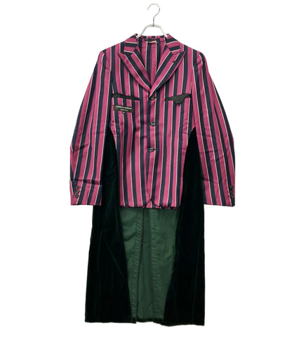 COMME des GARCONS HOMME PLUS ジャケット 燕尾 フロントボタン スパンコール ロング リバーシブル 18SS DISCO期 PA-J029 メンズ SIZE XS