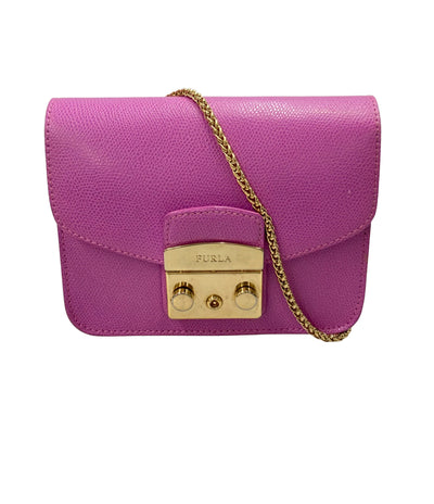美品 FURLA ショルダーバッグ 斜め掛け チェーン レディース フルラ