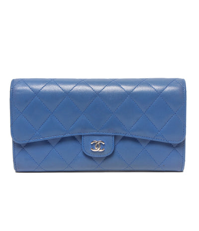 CHANEL 長財布 シルバー金具 22番台 マトラッセ レディース シャネル