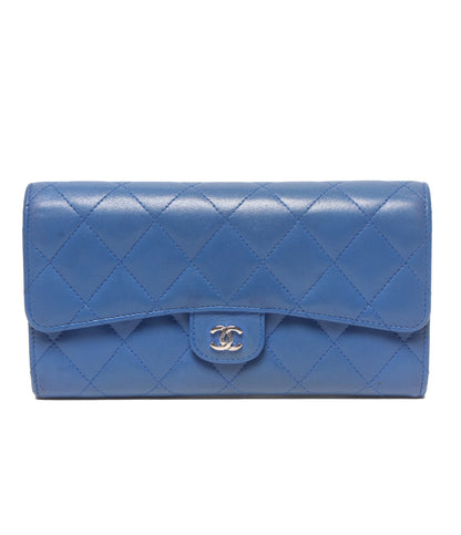CHANEL 長財布 シルバー金具 22番台 マトラッセ レディース シャネル