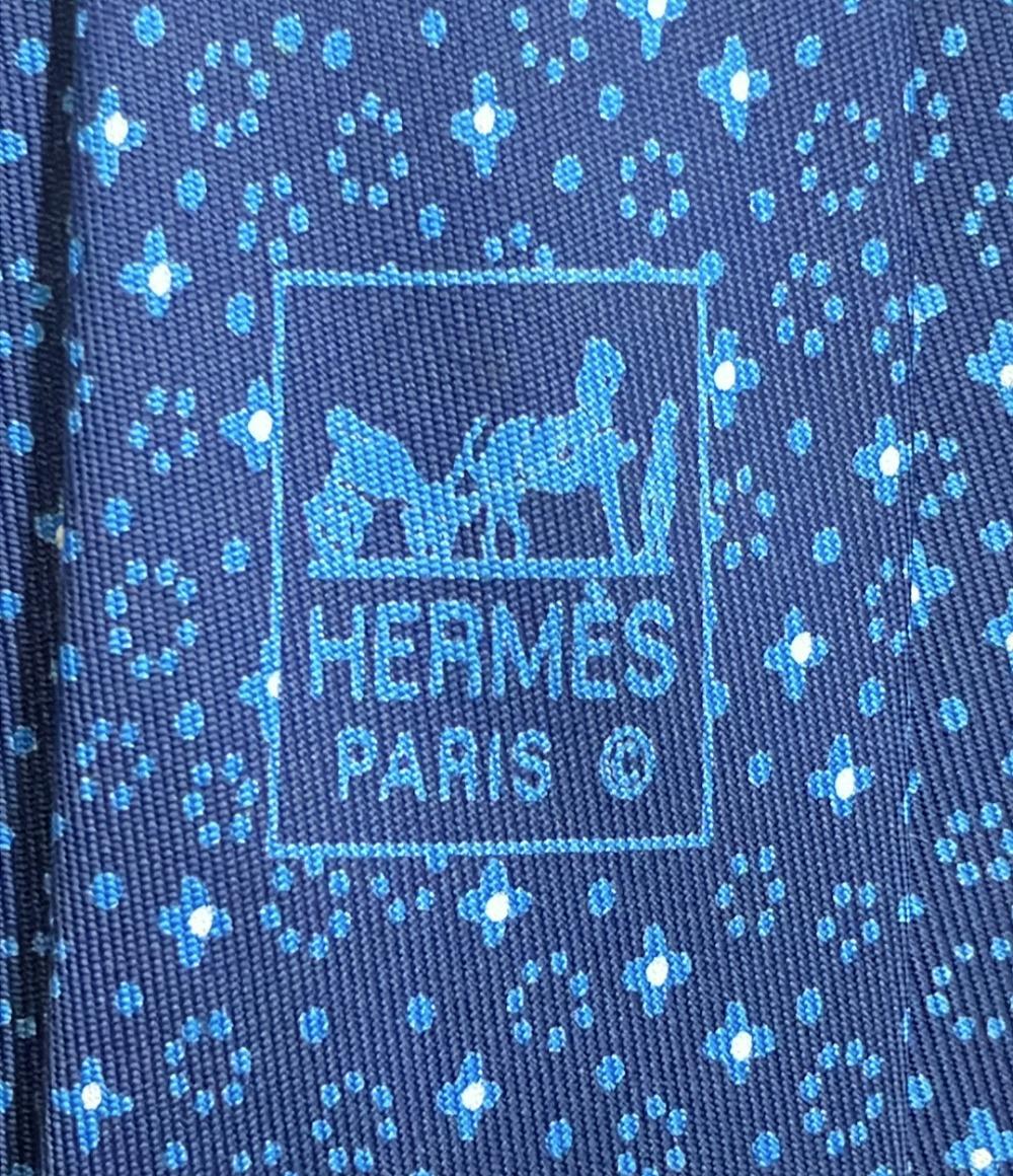 HERMES ネクタイ 花柄 7846 FA メンズ エルメス