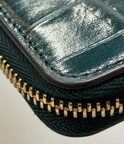 FURLA 4連キーケース ラウンドファスナー クロコ型押し レディース フルラ