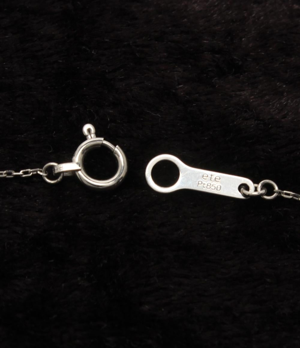 美品 ete ネックレス Pt900 Pt850 ダイヤ 0.06ct レディース エテ