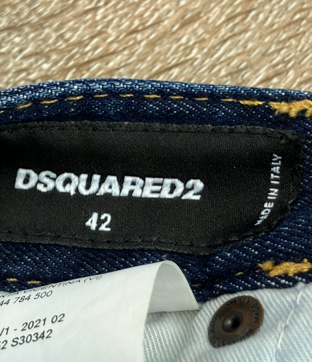 DSQUARED2 デニムパンツ ボタンフライ ダメージ加工 21SS Combat Jean S74LB0952 S30342 メンズ SIZE 42 (XS) ディースクエアード