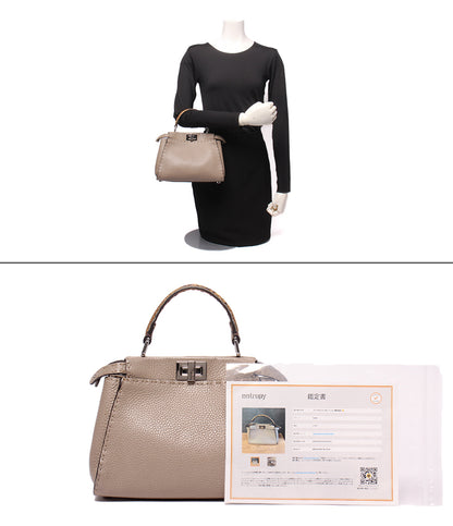 FENDI ハンドバッグ セレリア ピーカブー ミニ パイソン 8BN244 レディース フェンディ