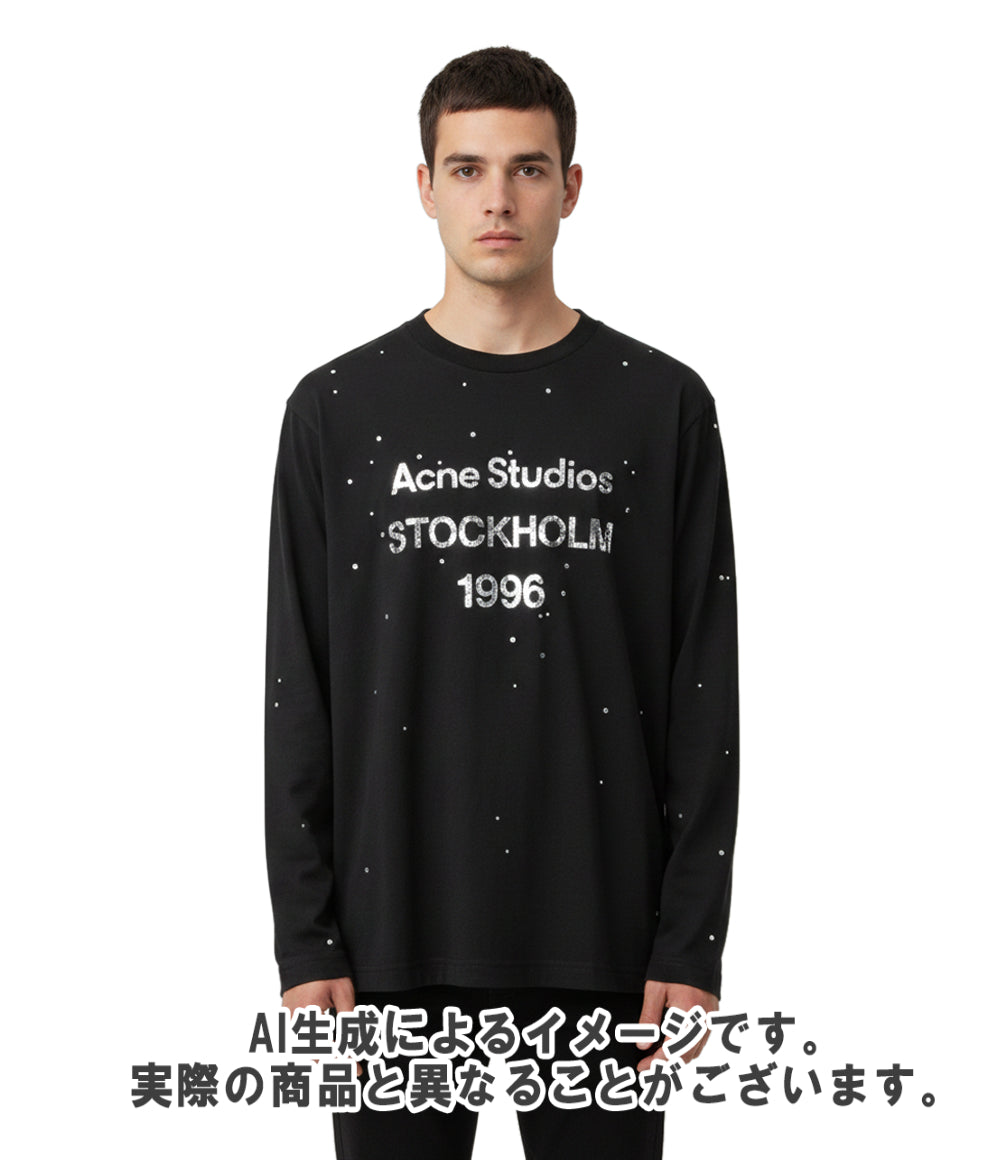Acne Studios 長袖 Tシャツ ラインストーン FN-UX-TSHI000231 メンズ レディース SIZE XXS アクネ ストゥディオズ