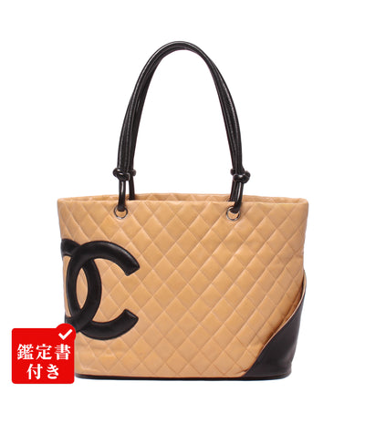 CHANEL トートバッグ ショルダーバッグ 肩掛け シルバー金具 9番台 カンボンライン　ココマーク カーフスキン レディース シャネル