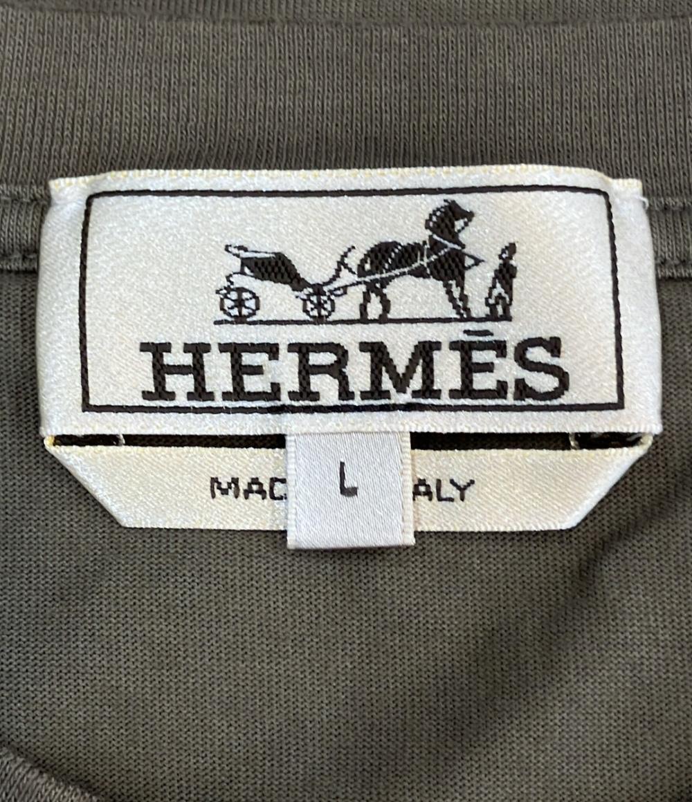 美品 エルメス 半袖Tシャツ カヴァルカード 騎馬更新 メンズ SIZE L HERMES