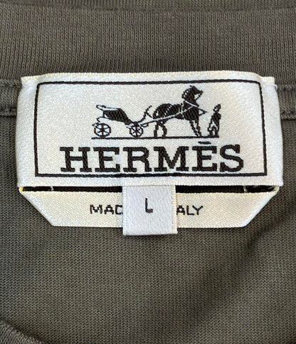 美品 エルメス 半袖Tシャツ カヴァルカード 騎馬更新 メンズ SIZE L HERMES