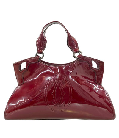 Cartier トートバッグ ハンドバッグ パテントレザー マルチェロ ドゥ カルティエ レディース カルティエ