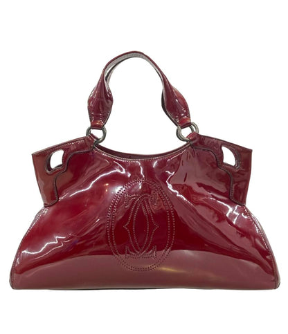 Cartier トートバッグ ハンドバッグ パテントレザー マルチェロ ドゥ カルティエ レディース カルティエ