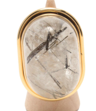 SAINT LAURENT リング 指輪 ルチルクオーツ レディース SIZE 9号 サンローラン