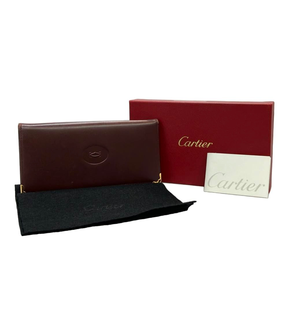 カルティエ 二つ折り長財布 レザー マストライン レディース Cartier