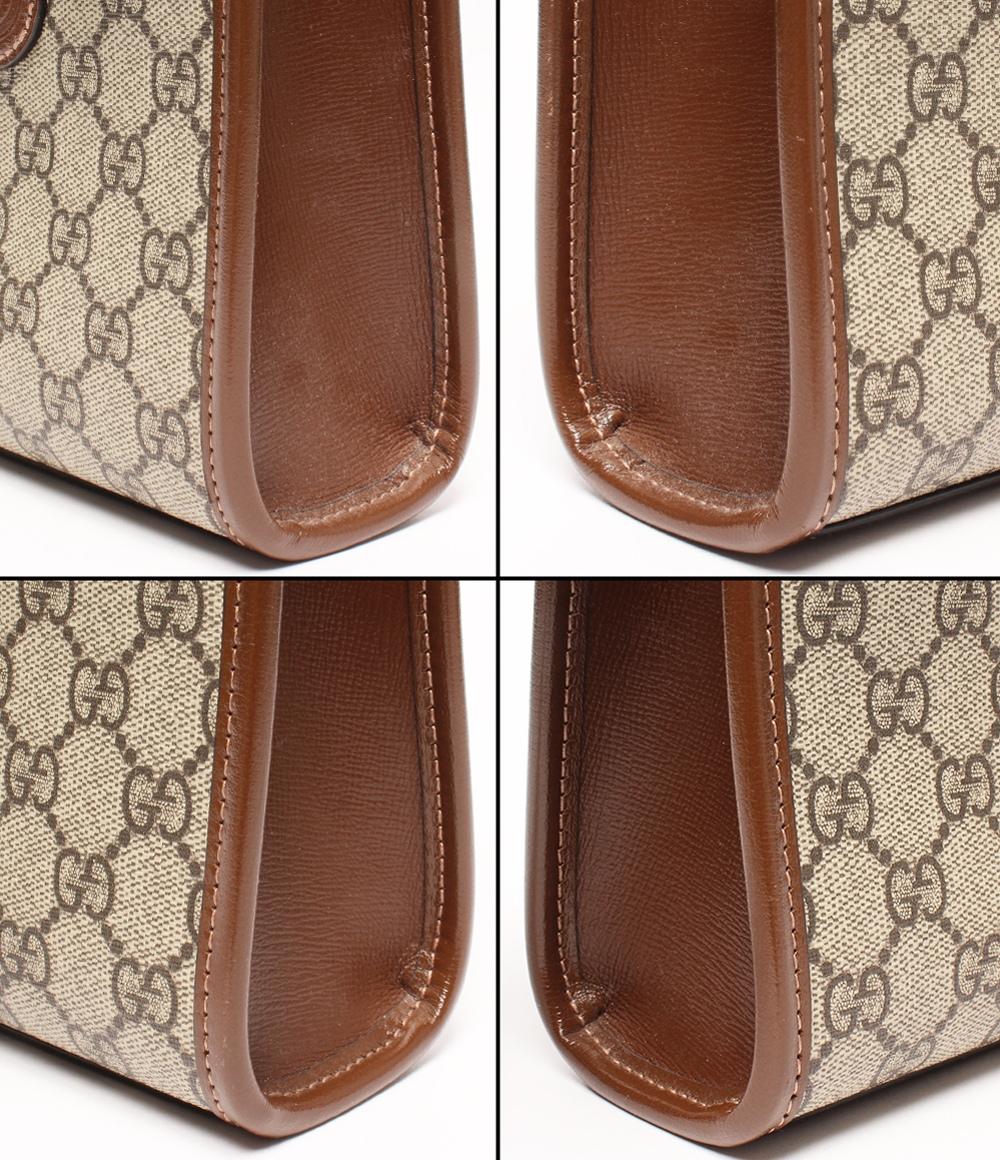 美品 グッチ 2wayハンドバッグ ショルダーバッグ 斜め掛け GGスプリーム 671623 92TCG 8563 レディース GUCCI