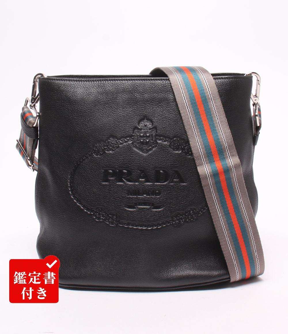 美品 PRADA レザー ショルダーバッグ 斜め掛け 肩掛け 1BE057 レディース プラダ
