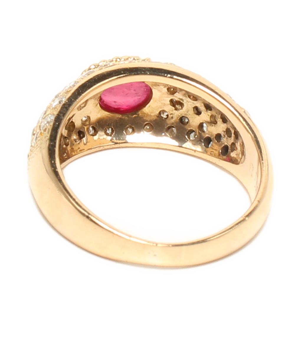 美品 リング 指輪 K18 ルビー 1.07ct ダイヤ 0.96ct レディース SIZE 12号