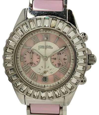 フォリフォリ 腕時計 クオーツ ピンク WF7A019BE レディース Folli Follie