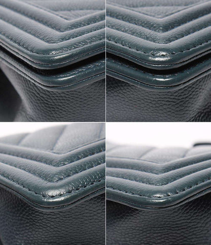 CHANEL チェーンショルダーバッグ ボーイシャネル25 ゴールド金具 Vステッチ キャビアスキン レディース シャネル