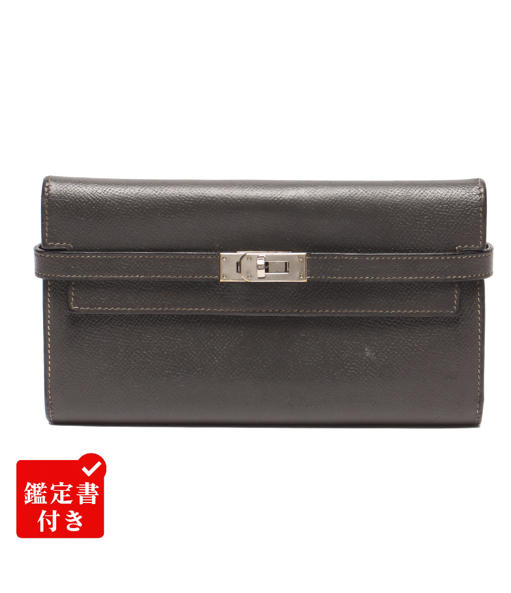 HERMES 長財布 □L刻印 シルバー金具 ケリーウォレット レディース