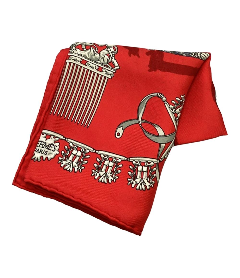 美品 エルメス スカーフ プチカレ シルク 100% 黄金の騎士たち レディース HERMES