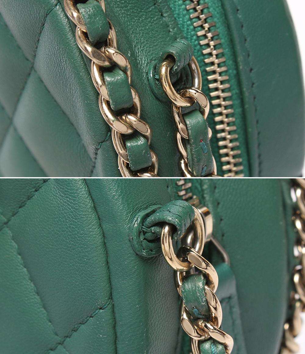 CHANEL チェーンショルダーバッグ ラウンド マトラッセ ゴールド金具 28番台 レディース シャネル