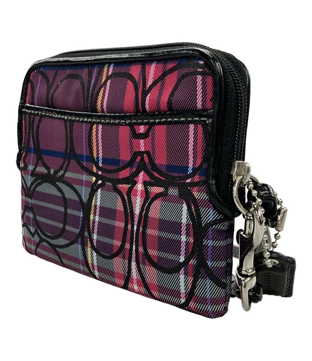 美品 コーチ コインケース カードケース ストラップ付き