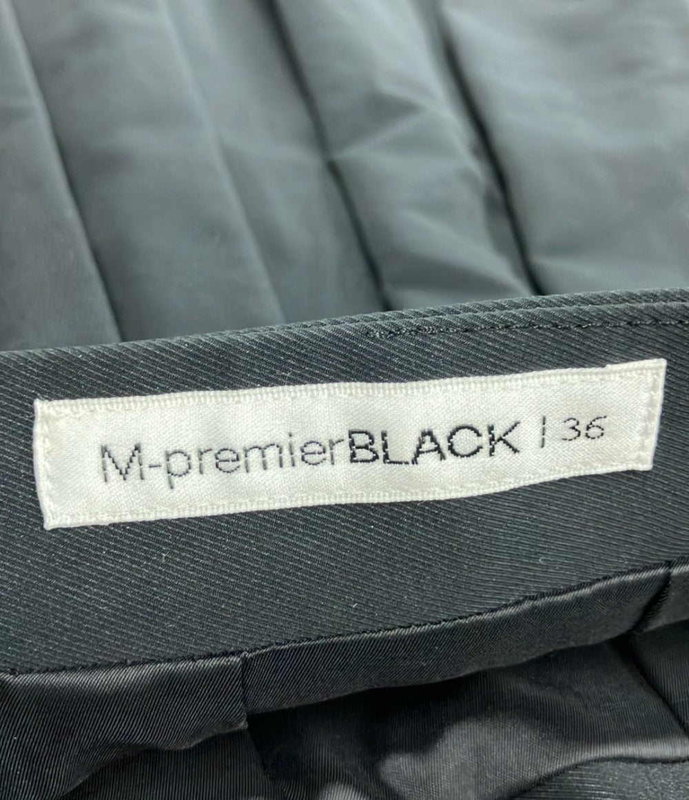 エムプルミエブラック ナイロンフレアミディアムスカート レディース SIZE 36 (XS) M-PremierBLACK