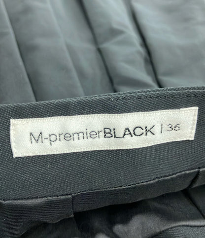 エムプルミエブラック ナイロンフレアミディアムスカート レディース SIZE 36 (XS) M-PremierBLACK