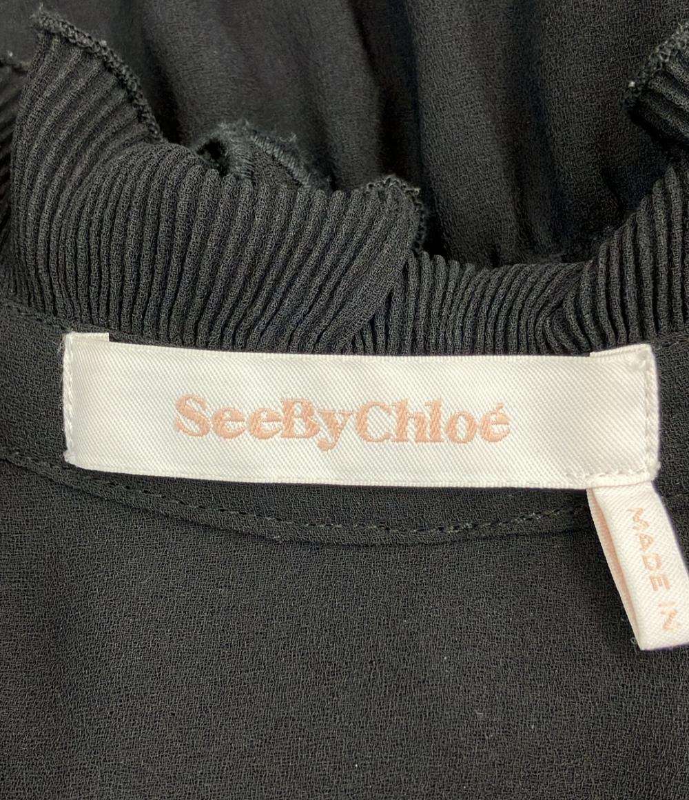 SEE BY CHLOE 長袖 シアーワンピース CHS19ARO17024 レディース SIZE 36 シーバイクロエ