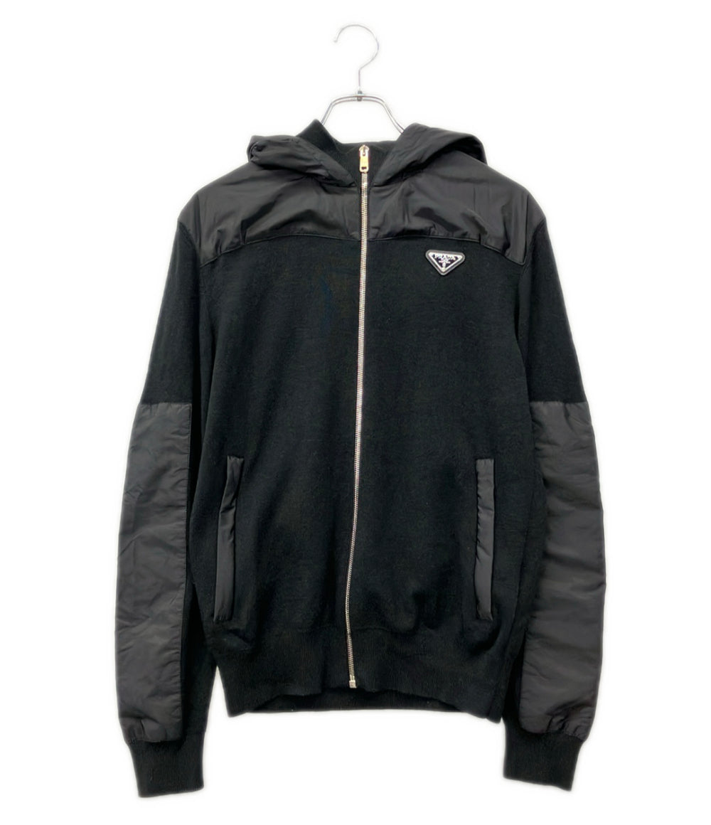 PRADA トライアングルロゴ ジップアップパーカー UMG107 メンズ SIZE