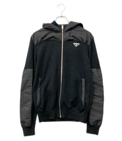 PRADA トライアングルロゴ ジップアップパーカー UMG107 メンズ SIZE 48 プラダ