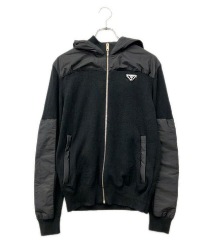 PRADA トライアングルロゴ ジップアップパーカー UMG107 メンズ SIZE 48 プラダ