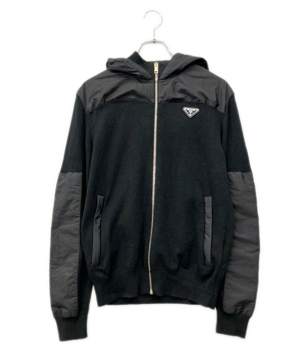 PRADA トライアングルロゴ ジップアップパーカー UMG107 メンズ SIZE 48 プラダ