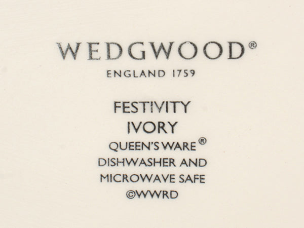 美品 WEDGWOOD プレート 大皿 2点セット 27cm フェスティビティ アイボリー ブルー ウエッジウッド
