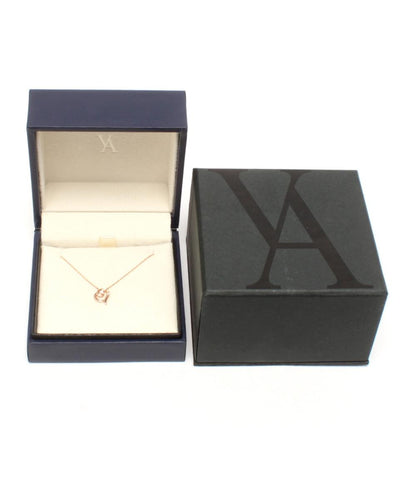 美品 VENDOME AOYAMA ネックレス K18 ダイヤ ルビー リバーシブル ハートモチーフ レディース ヴァンドームアオヤマ