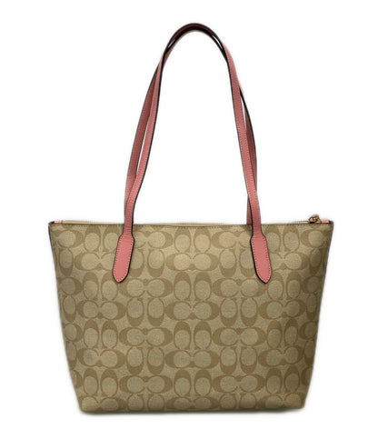 美品 COACH トートバッグ ショルダーバッグ 肩掛け シグネチャー 4455 レディース コーチ