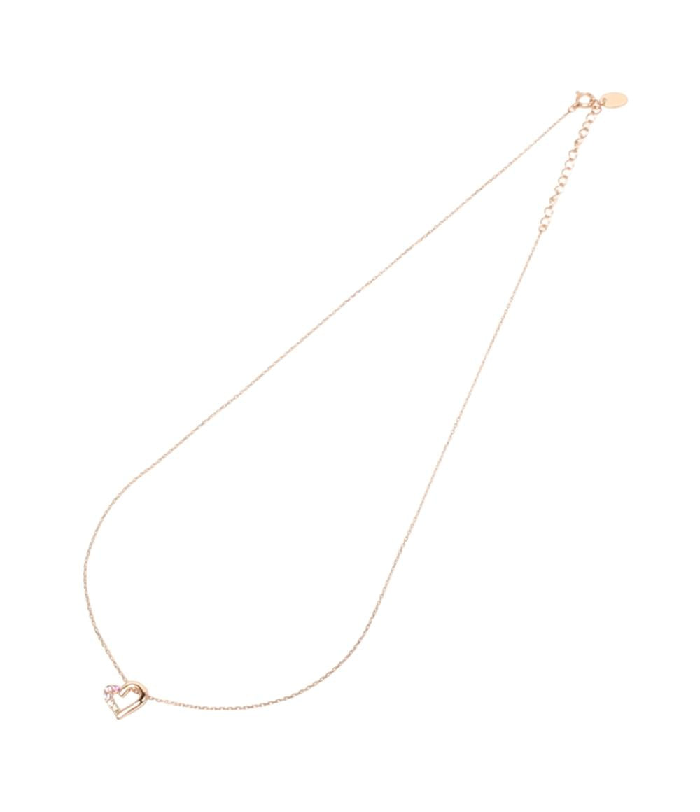 美品 ヨンドシー ネックレス K10 ダイヤ ハート レディース 4℃