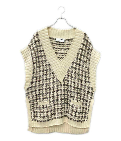 美品 スリードッツ ニットベスト レディース SIZE S three dots