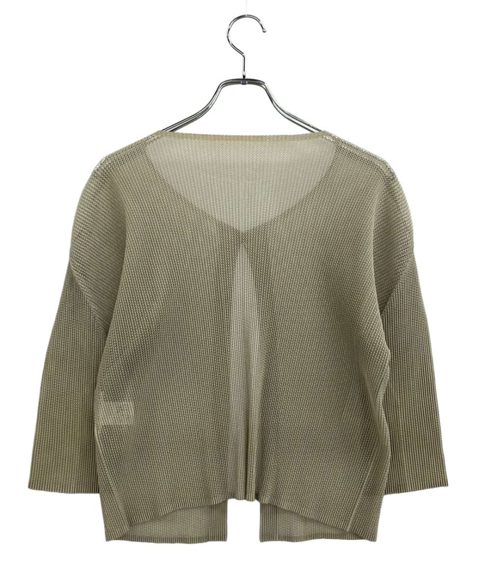 PLEATS PLEASE 長袖カーディガン PP23-F0263 レディース SIZE 3 プリーツプリーズ