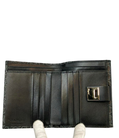 美品 サルバトーレフェラガモ 二つ折り財布 ガンチーニ レディース Salvatore Ferragamo