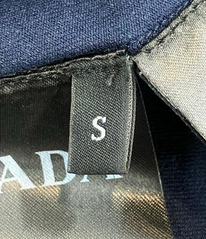プラダ ラバーロゴ ナイロンポケットVネックTシャツ メンズ SIZE S PRADA